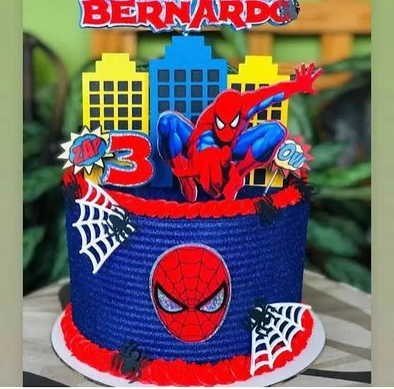 TOPO DE BOLO HOMEM ARANHA