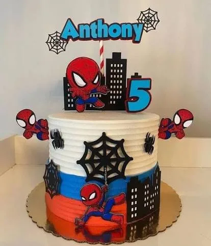 TOPO DE BOLO HOMEM ARANHA