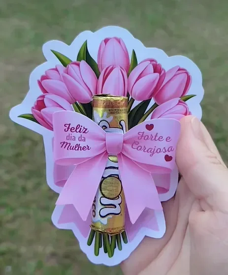 100 Tag Buquê De Tulipas Dia Das Mães- Kists Card Para /mimo
